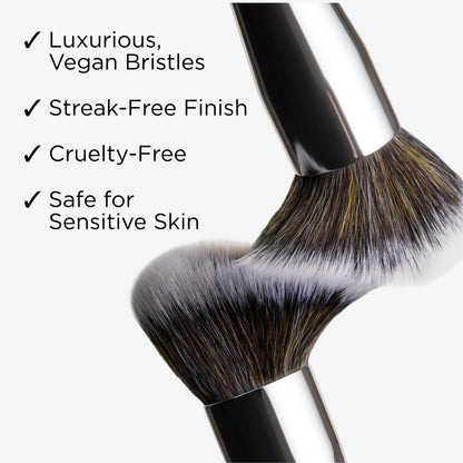 Haleys Beauty Kabuki Foundation Brush For Applying Powder, Foundation, Bronzer, Blush, and Mineral Make up, Soft Bristles, Seamless Blending, Makeup Brushes Essential, Vegan & Cruelty Free - Maple Wellness Supplements