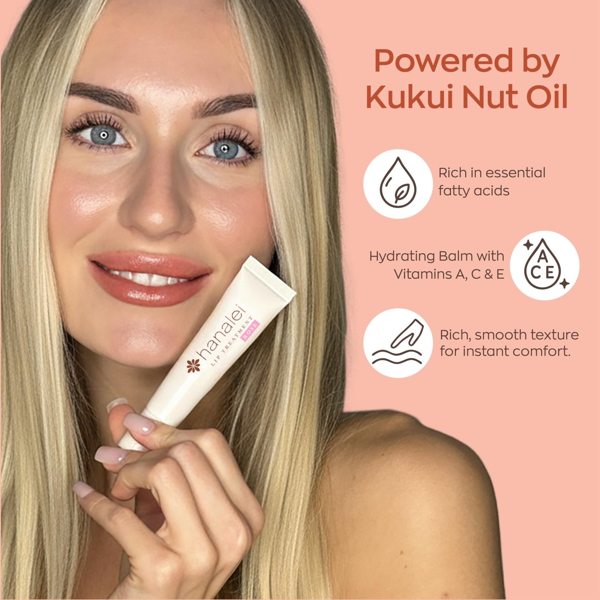 Hanalei Lip Treatment for Dry, Chapped Lips – Intensive Overnight Moisturizer with Kukui Oil - Maple Wellness Supplements