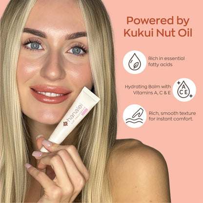 Hanalei Lip Treatment for Dry, Chapped Lips – Intensive Overnight Moisturizer with Kukui Oil - Maple Wellness Supplements