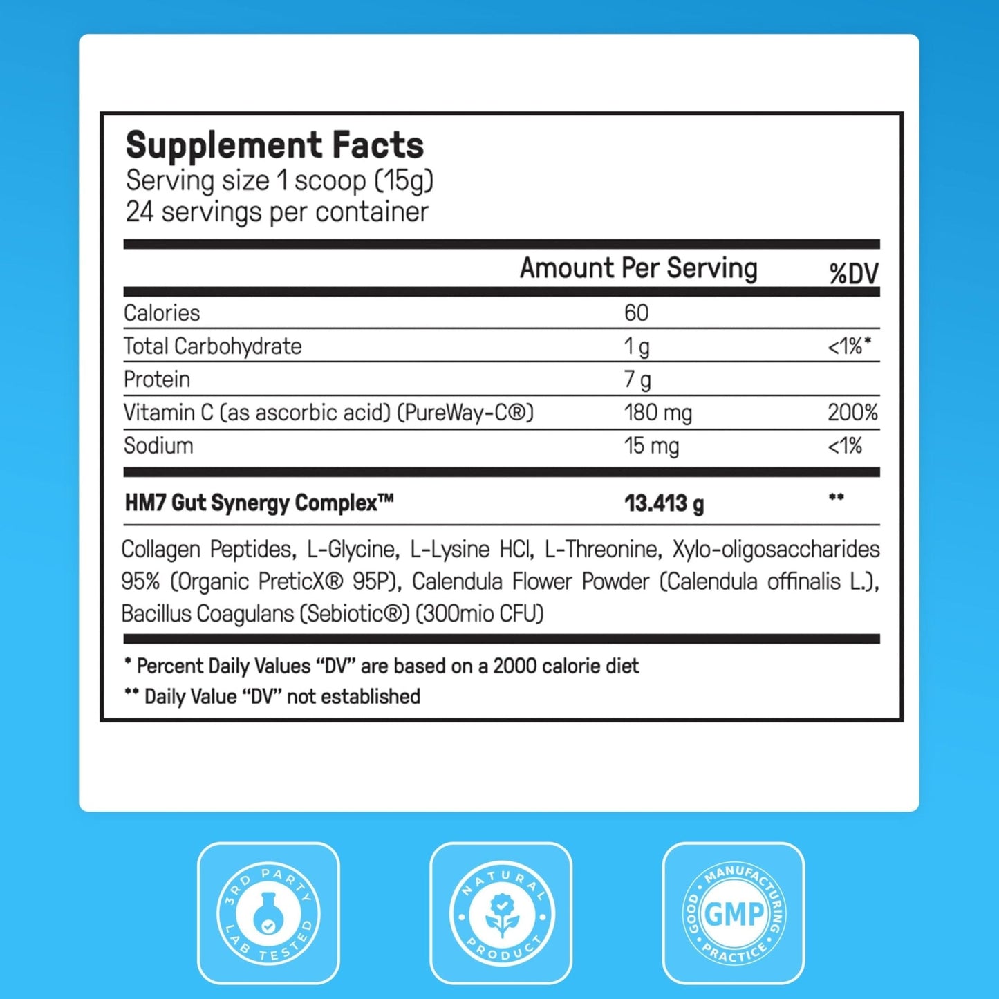 Happy Mammoth Complete Gut Repair Probiotic, Prebiotic, Fiber & Collagen Supplement for Gut Health, Digestion, Healthy Gut Microbiome, Reduces Constipation - Maple Wellness Supplements