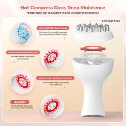 HarrFlow Lymphatic Drainage Massager & Anti Cellulite Massage Tool, Lymphatic Massager,Helps Reduce Stretch Marks & Cellulite，for Belly, Arms & Legs,Body Sculpting Machine with Heat & Vibration - Maple Wellness Supplements
