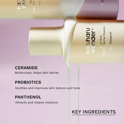 haruharu Wonder Black Rice Probiotics Barrier Essence, Skin Flooding & Layering, Strengthens Skin Barrier - Maple Wellness Supplements