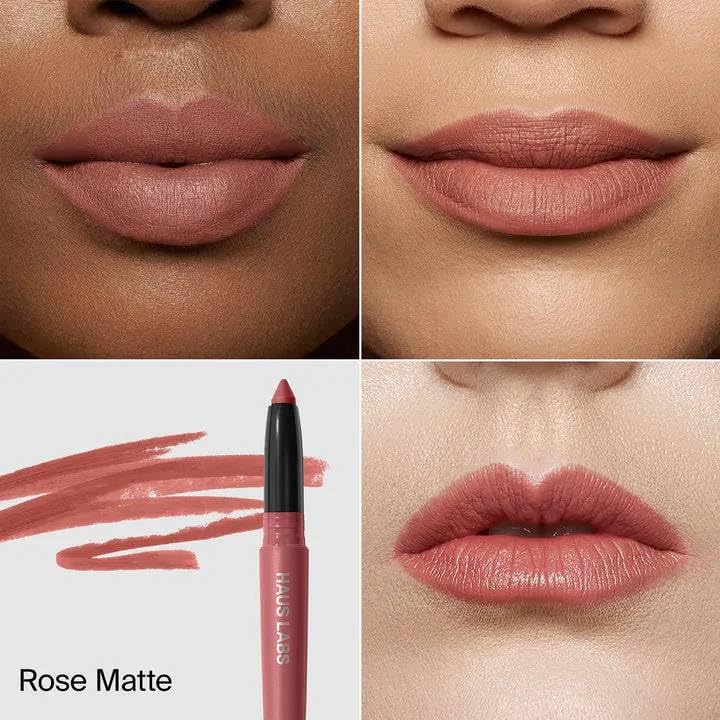 HAUS LABS BY LADY GAGA Le Monster Lip Crayon Rose Matte & ENTEL Aloe vera Sheet Masque (BONUS) - Maple Wellness Supplements