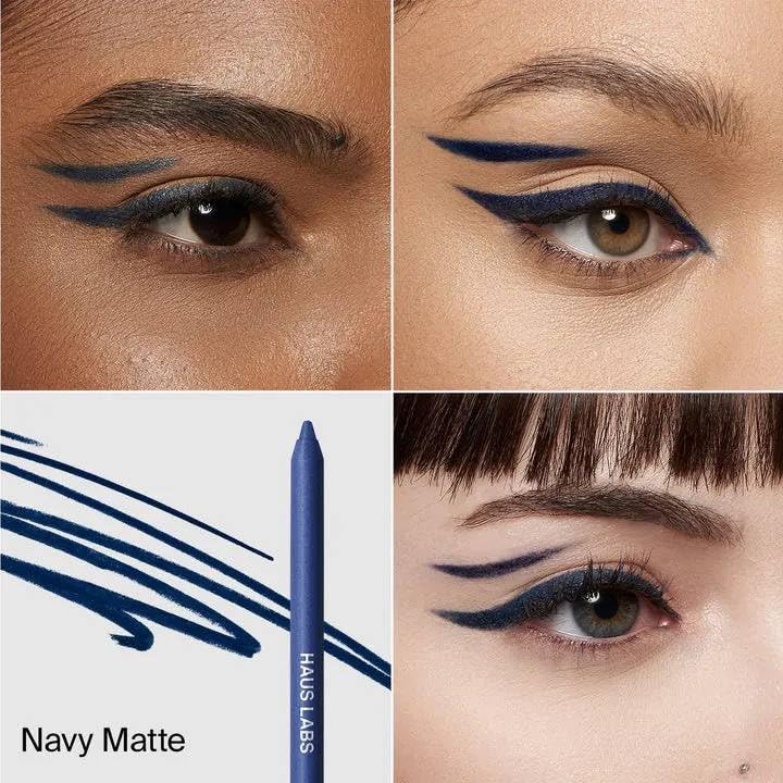HAUS LABS BY LADY GAGA Optic Intensity Eco Eyeliner - Navy Matte + Complimentary Sheet Face Masque - Maple Wellness Supplements