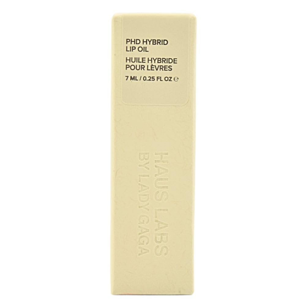 HAUS LABS BY LADY GAGA PhD Hybrid Hydrating Tinted Lip Oil Neutral Clear, Clean Vegan Lip Gloss Balm, Non-Sticky Shine, Moisturizing, 0.25 oz - Maple Wellness Supplements