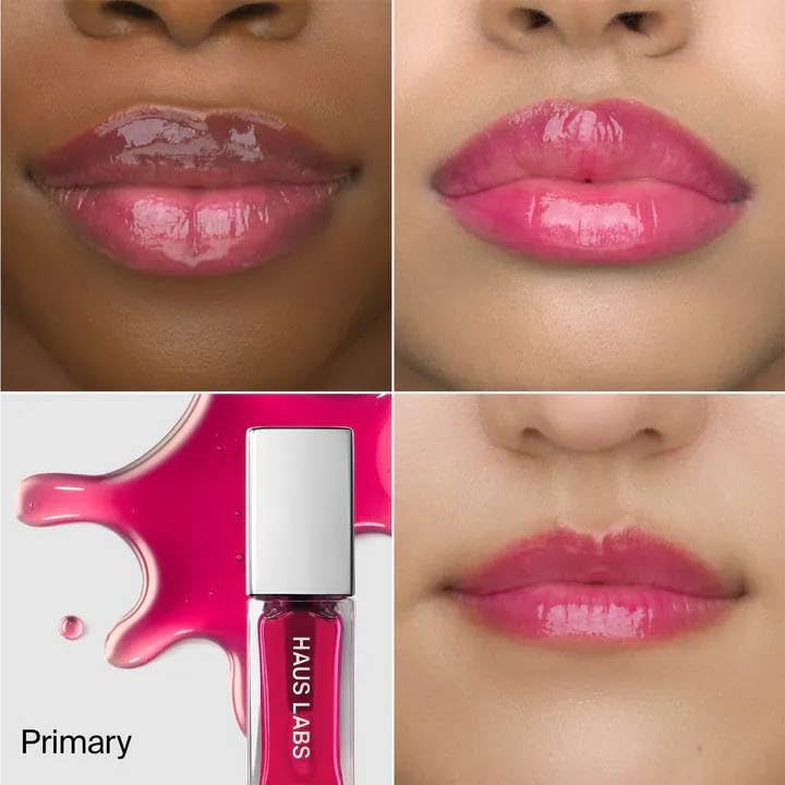 HAUS LABS BY LADY GAGA PhD Hybrid Lip Oil - Primary (Sheer Cherry) & ENTEL Aloe vera Sheet Masque (BONUS) - Maple Wellness Supplements