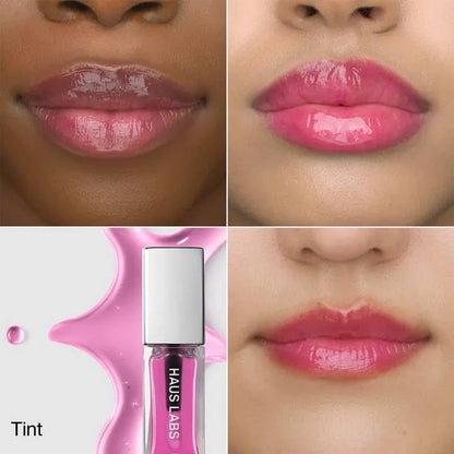 HAUS LABS BY LADY GAGA PhD Hybrid Lip Oil - Tint (Sheer Pink) & ENTEL Aloe vera Sheet Masque (BONUS) - Maple Wellness Supplements
