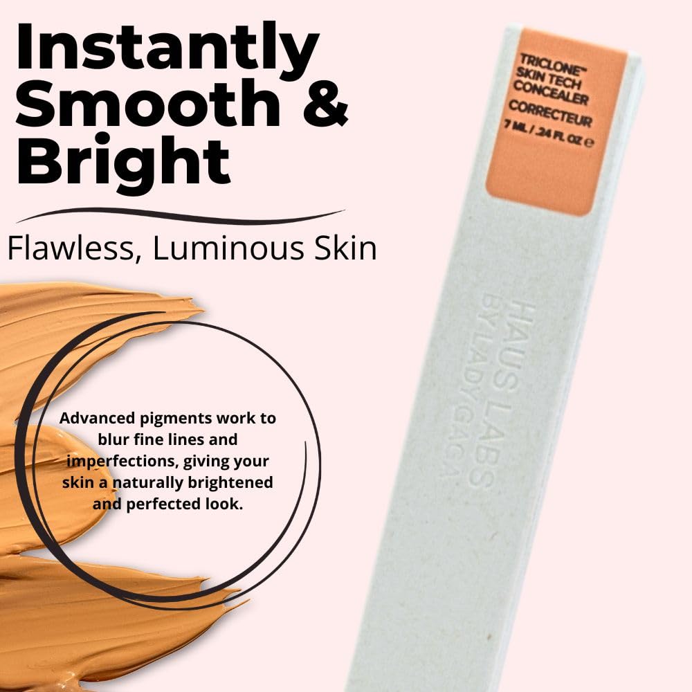 HAUS LABS BY LADY GAGA Triclone Skin Tech Hydrating + De-puffing Concealer with Fermented Arnica 22 Light Medium Peach - Maple Wellness Supplements