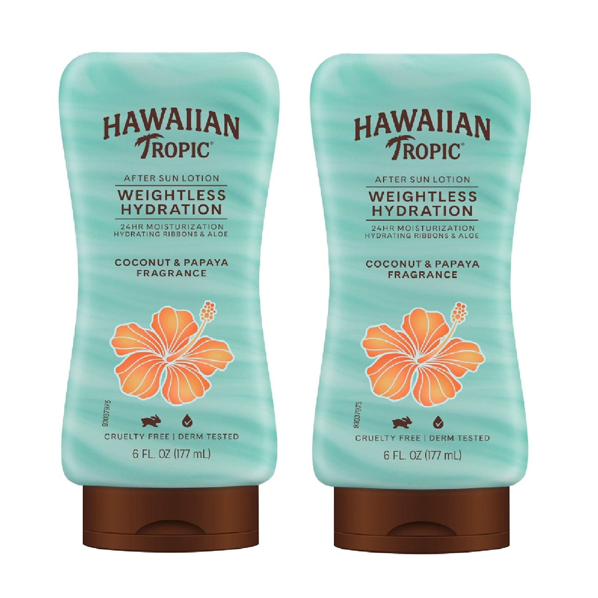 Hawaiian Tropic Weightless Hydration After Sun Lotion with Aloe, 6Fl Oz Twin Pack, Hawaiian Tropic Lotion, Moisturizing Lotion - Maple Wellness Supplements