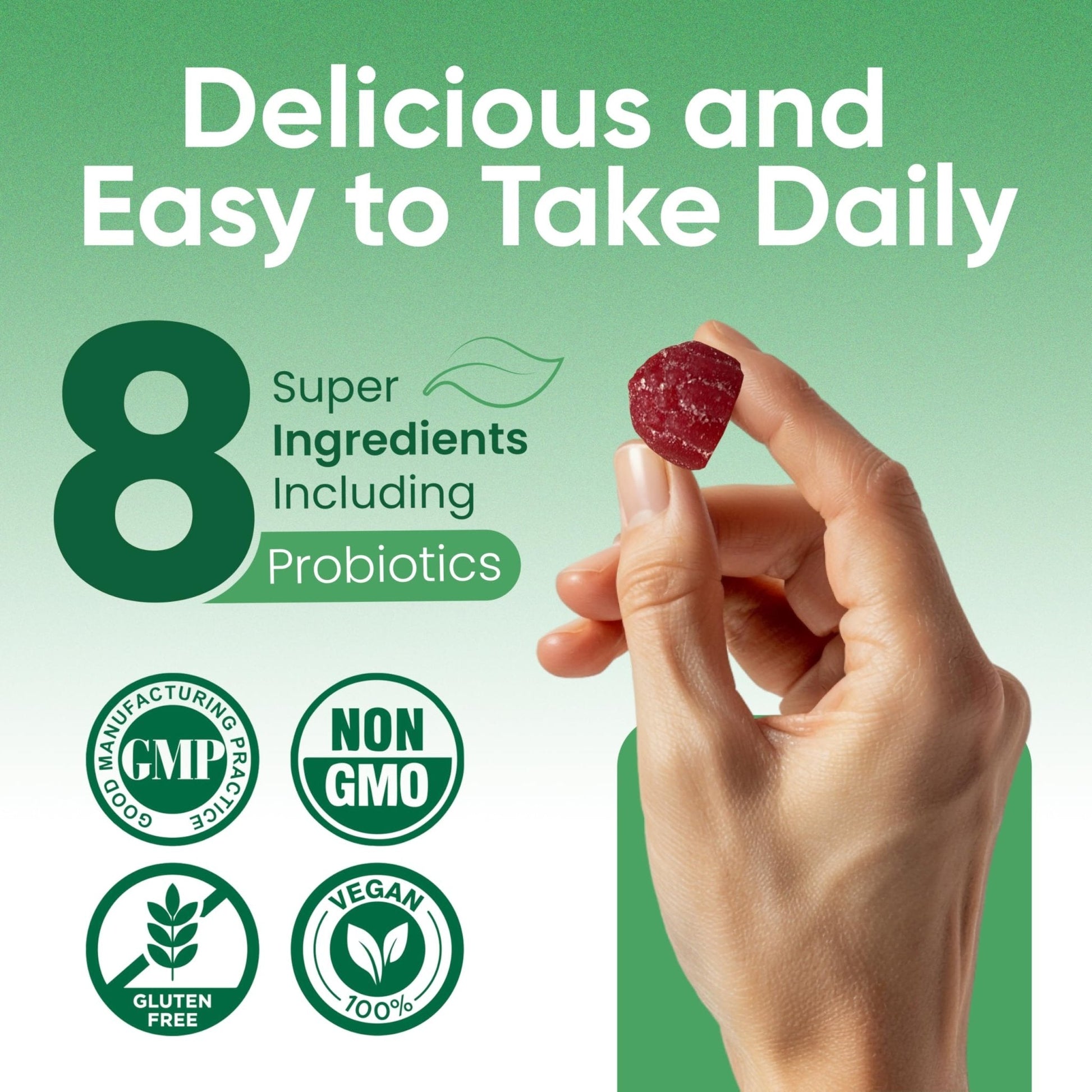 Haydar Marketplace Immune Boosters for Adults - Vegan Immune Support Gummies with Vitamins C & D, Zinc, Magnesium, Probiotics - Maple Wellness Supplements