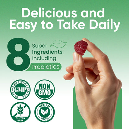 Haydar Marketplace Immune Boosters for Adults - Vegan Immune Support Gummies with Vitamins C & D, Zinc, Magnesium, Probiotics - Maple Wellness Supplements