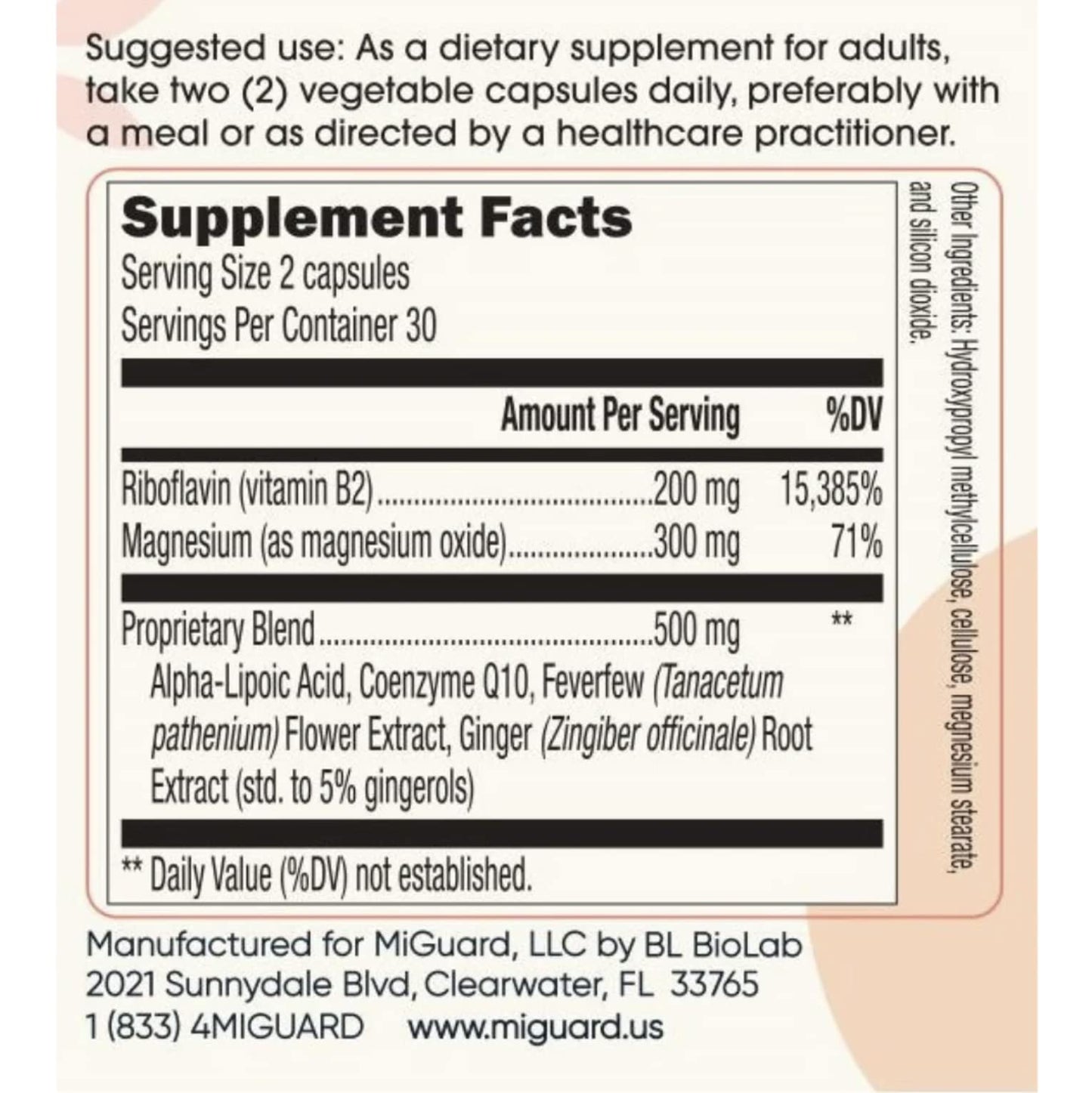 Headache and Migraine Relief Supplements - Drug Free Migraine Prevention Supplement - Natural Supplements for Migraine Headaches - Helps Reduce Frequency & Severity (60 Capsules) - Maple Wellness Supplements