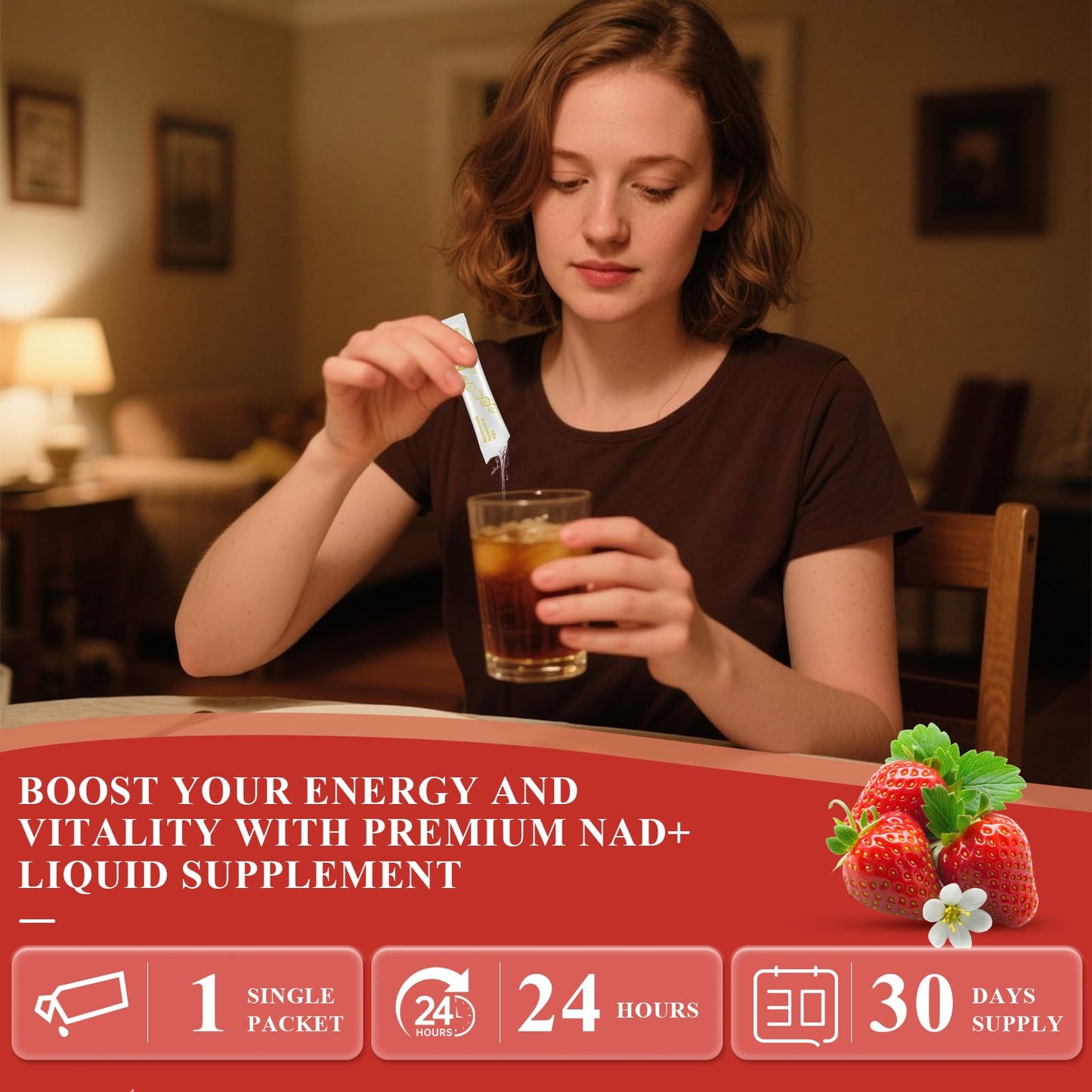 Healliance NAD+ Liquid Supplement 1000mg - Features Nicotinamide Riboside Resveratrol with PQQ for Targeted Healthy Aging and Cellular Energy Support, 30 Packets for Women and Men - Maple Wellness Supplements