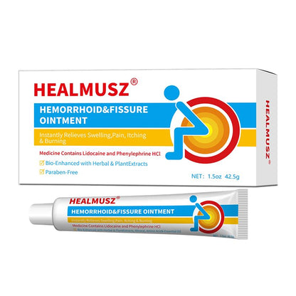 HEALMUSZ Hemorrhoid & Fissure Ointment,with 4% Lidocaine and Phenylephrine HCl,Fast Relief for Pain, Swelling, Discomfort & Itching | 1.5 oz - Maple Wellness Supplements