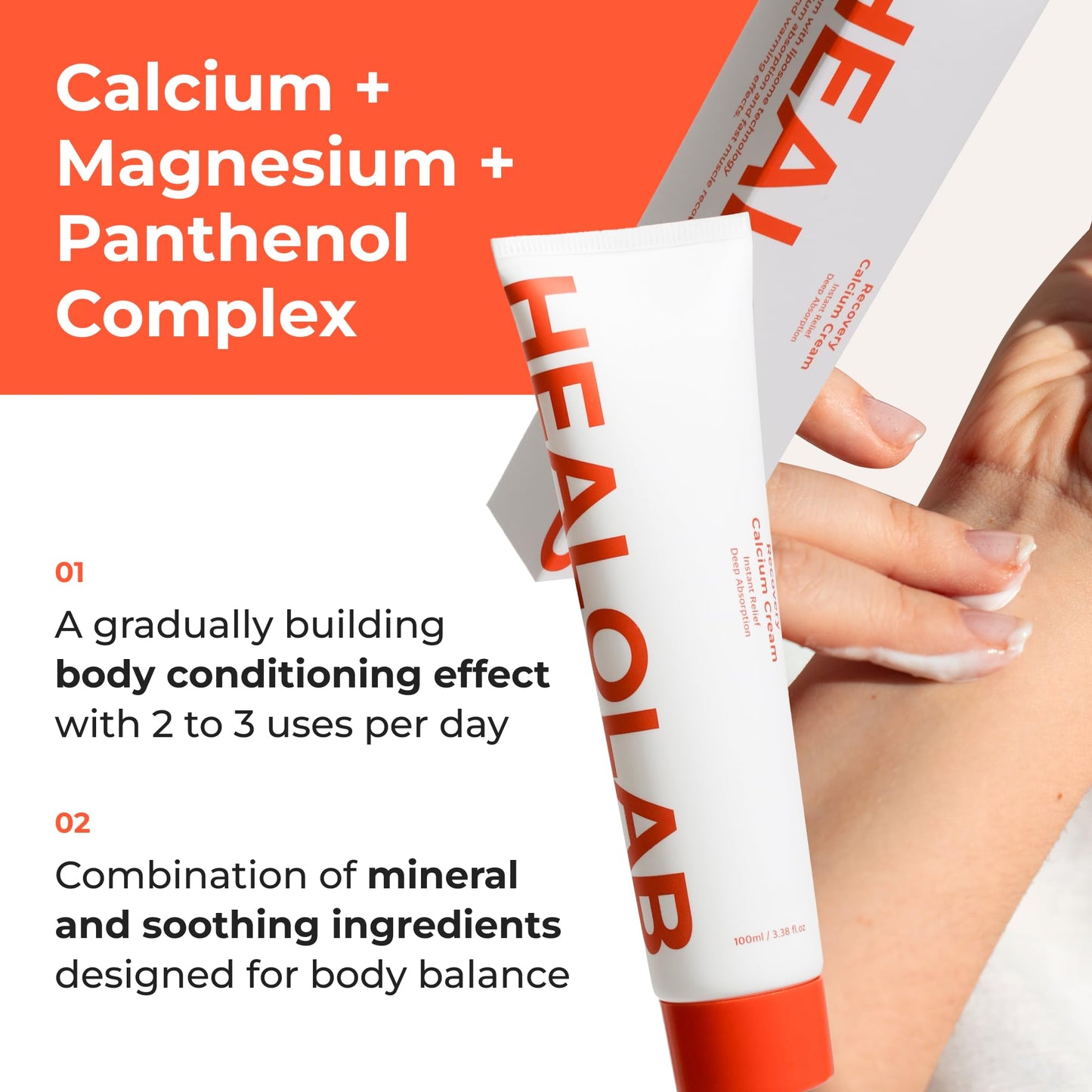 HEALOBEAM Relaxing Calcium Cream Fast Muscle & Joint Relief for Shoulder, Elbow, and Back – MSM, Magnesium Complex – Warm Sensation - Maple Wellness Supplements