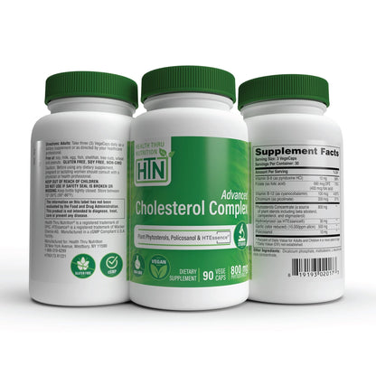 Health Thru Nutrition Advanced Cholesterol Complex | Heart Health Support & Lipid Metabolism with Phytosterols, Policosanol, Hydroxytyrosol, Chromium and More | Vegan, Non-GMO (Pack of 90) - Maple Wellness Supplements