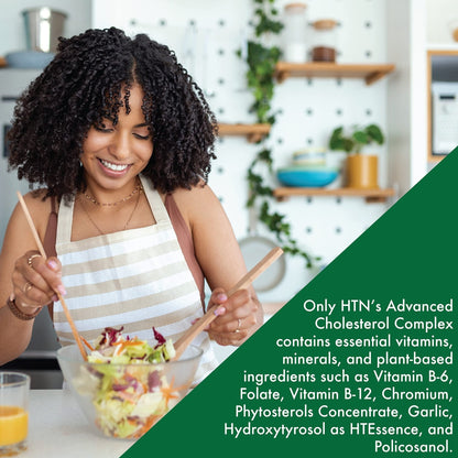 Health Thru Nutrition Advanced Cholesterol Complex | Heart Health Support & Lipid Metabolism with Phytosterols, Policosanol, Hydroxytyrosol, Chromium and More | Vegan, Non-GMO (Pack of 90) - Maple Wellness Supplements