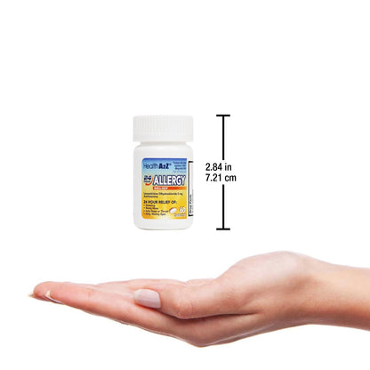 HealthA2Z® Allergy Relief, Levocetirizine Dihydrochloride 5mg, Dye Free Antihistamine, 24 Hours Relief from Sneezing, Runny Nose, Itchy Nose and Eyes (60 Counts) - Maple Wellness Supplements