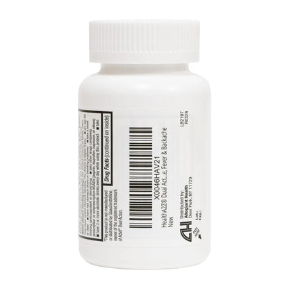 HealthA2Z® Dual Action Pain Relief | Acetaminophen 250mg & Ibuprofen (NSAID) 125mg | Contains Two Medicines | Relief from Headache, Fever & Backache (150 Caplets) - Maple Wellness Supplements