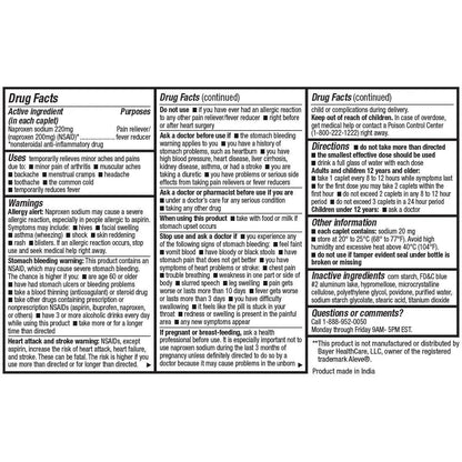 HealthA2Z® Naproxen Sodium 220mg | 300 Caplets | NSAID | Pain Reliever & Fever Reducer - Maple Wellness Supplements