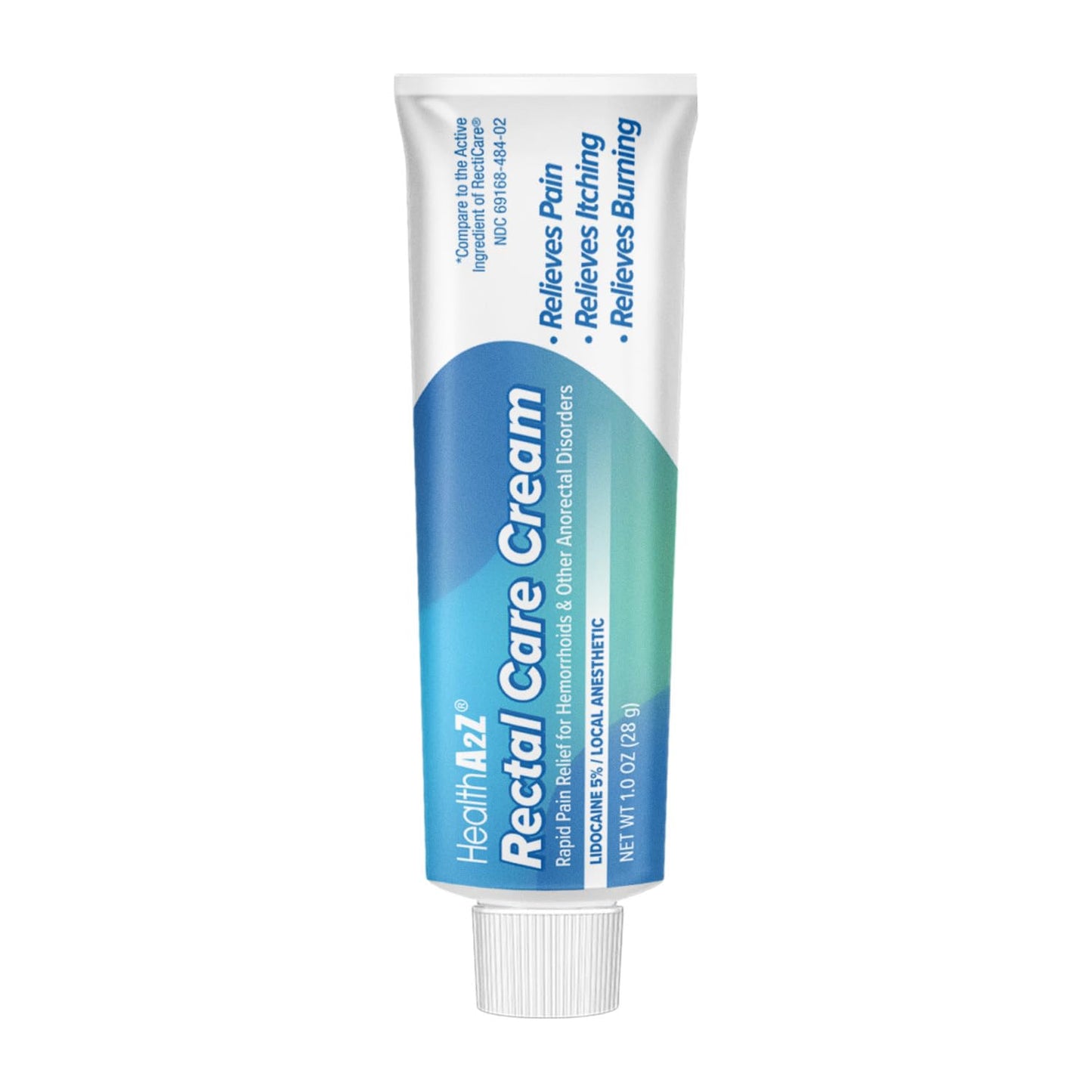 HealthA2Z® Rectal Care Cream | Lidocaine 5% / Local Anesthetic | 28g Tube | Topical Numbing Cream & Other Anorectal Disorders | Relieves Pain, Itching & Burning - Maple Wellness Supplements