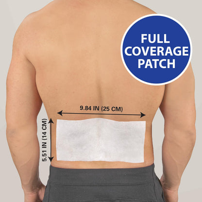 HealthWise Cold Hot Medicated Menthol XL Patch | 5% Menthol | Back and Large Areas | 5.51” x 9.84” | 6-Count | Paraben-Free | Soothes Minor Aches and Pains | Super-Size Relief - Maple Wellness Supplements