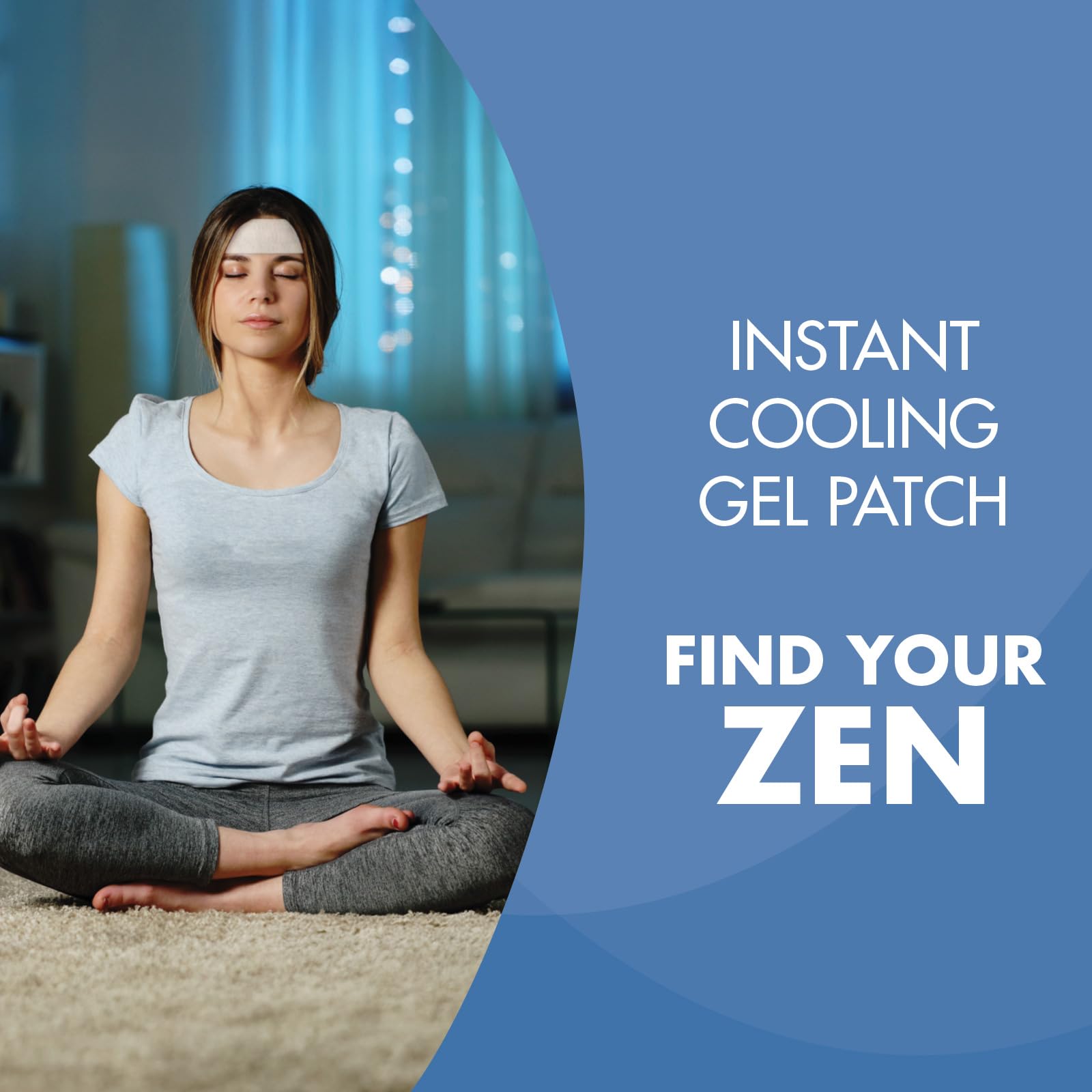 HealthWise Instant Cool Gel Patches | Migraine & Fever Relief | 12-Count | 4.75” x 2” | Soothing Menthol Vapors | Non-Medicated Formula - Maple Wellness Supplements