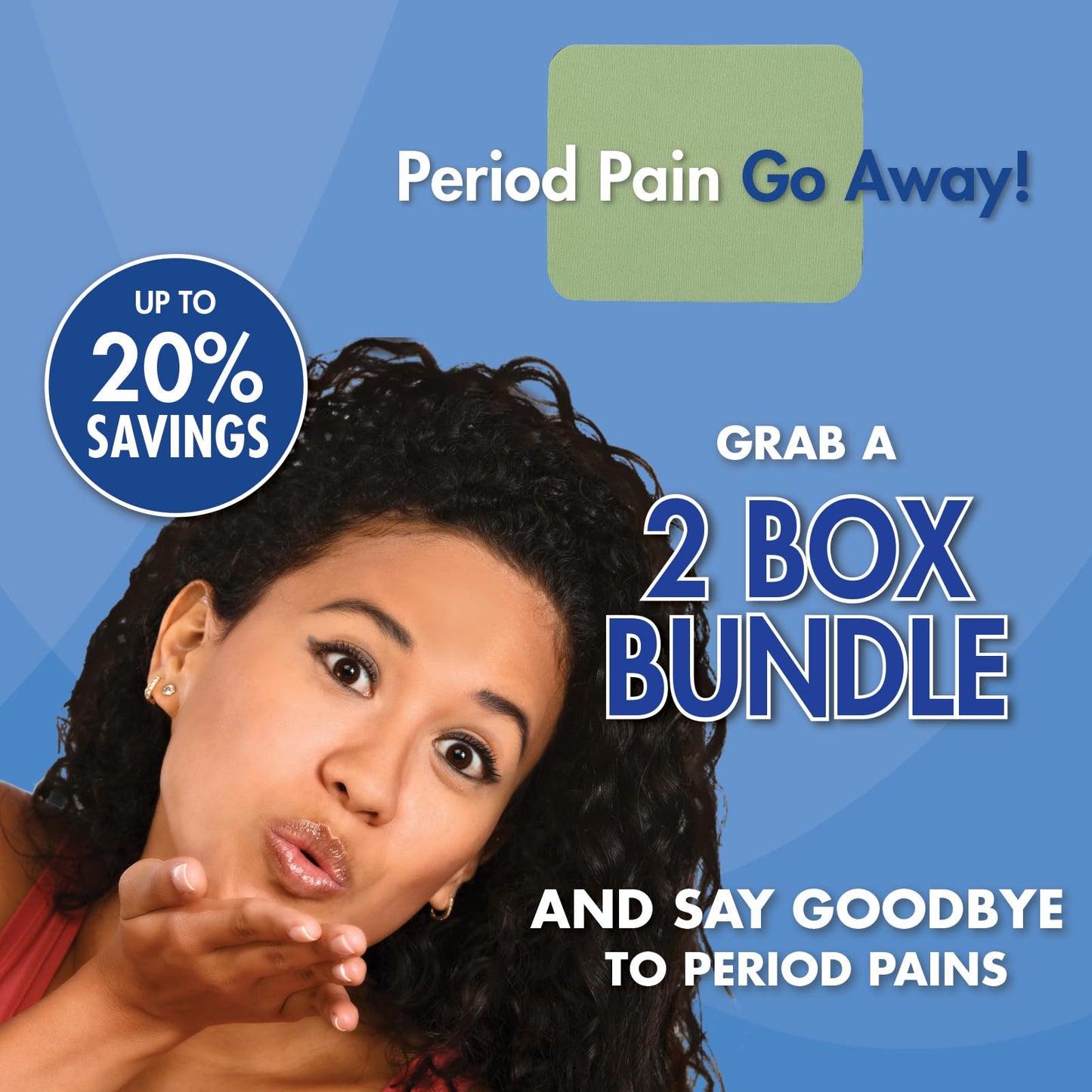 HealthWise Menstrual Pain Relief Bundle | Twenty 10% Menthol + Eucalyptus Period Patches | Generous XL Size Patch | Natural, Therapeutic Care at Home - Maple Wellness Supplements