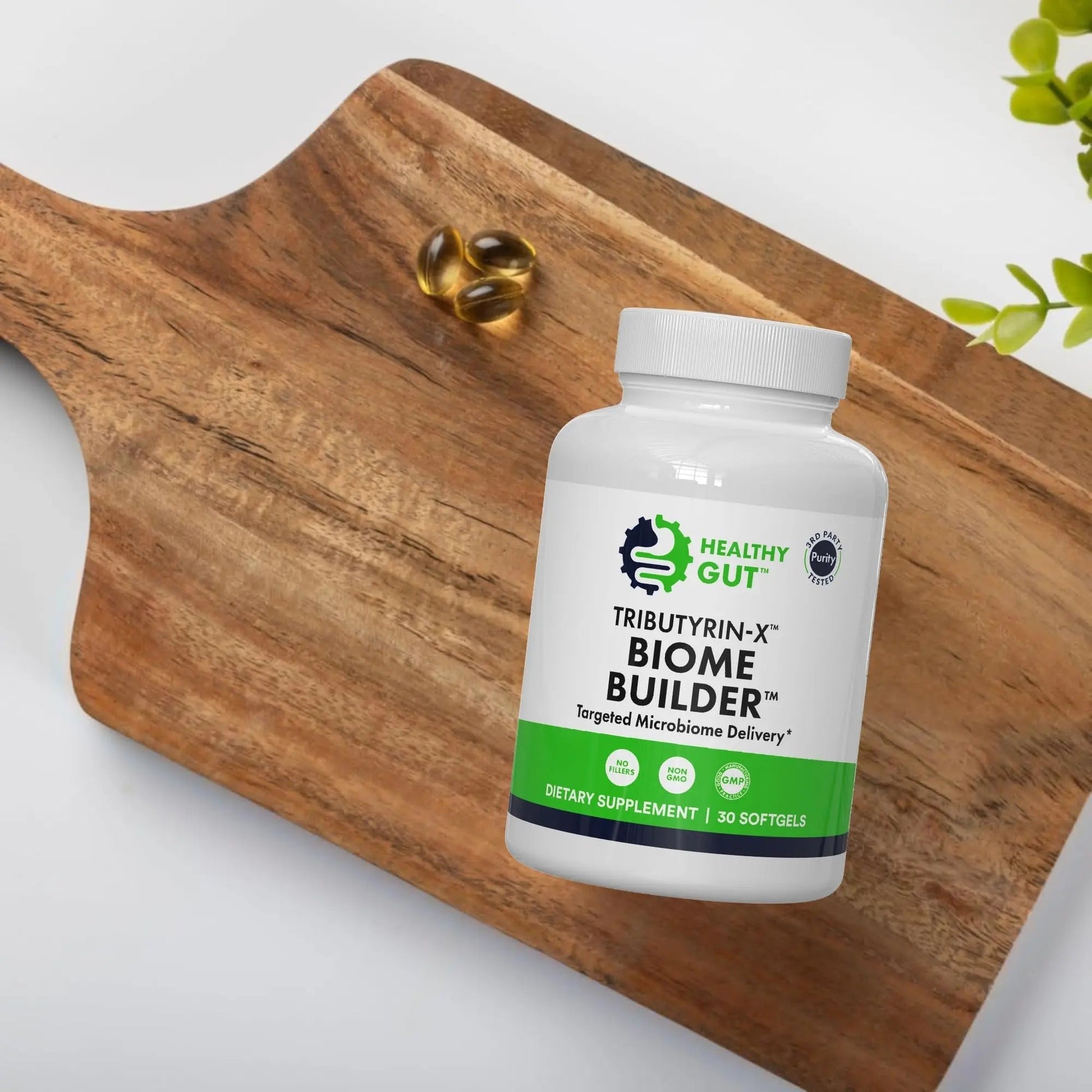 Healthy Gut Tributyrin-X | Most Bioavailable Butyrate Postbiotic for Gut Health & Leaky Gut Support | 99% Pure w/Zero Odor | 30 Softgels - Maple Wellness Supplements