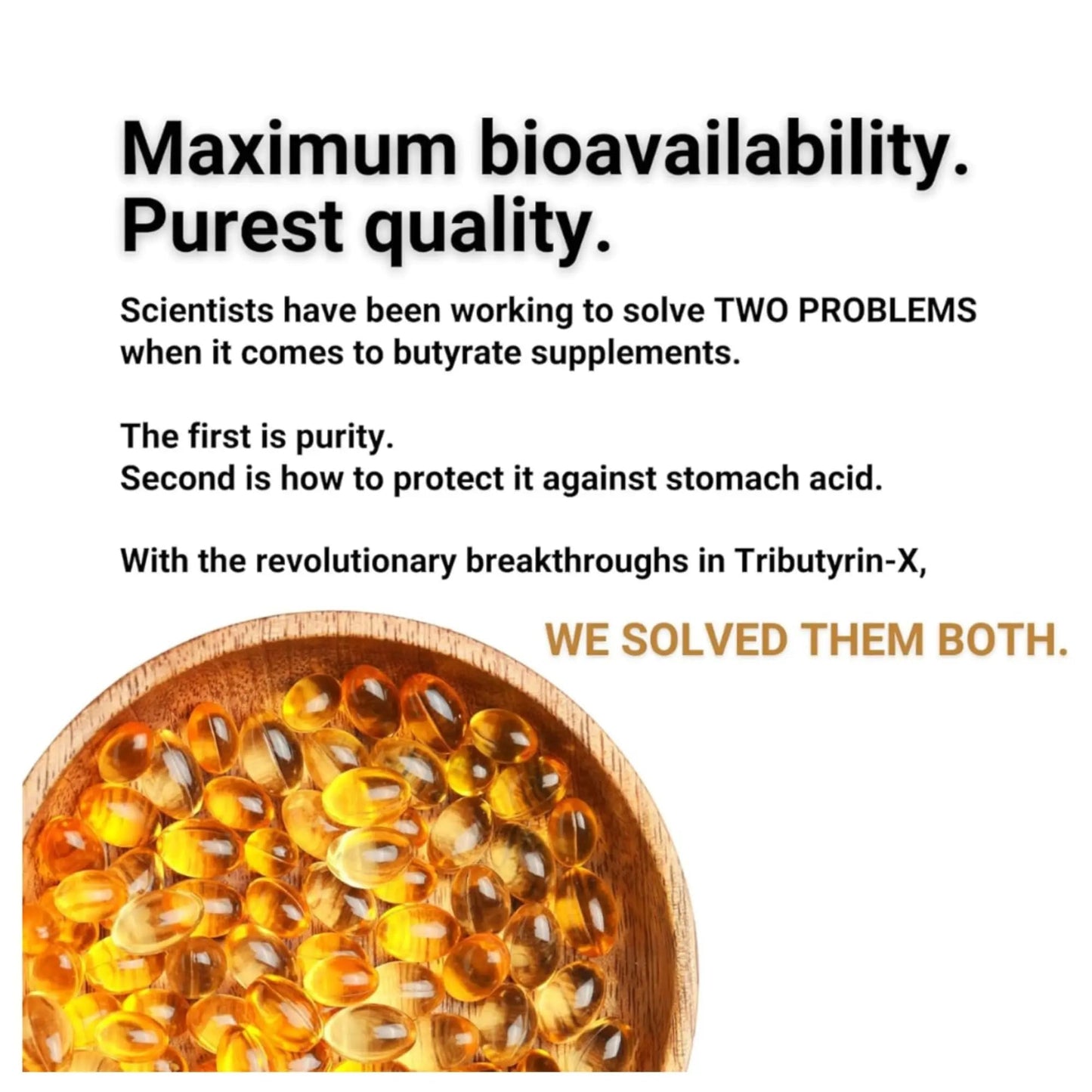 Healthy Gut Tributyrin-X | Most Bioavailable Butyrate Postbiotic for Gut Health & Leaky Gut Support | 99% Pure w/Zero Odor | 30 Softgels - Maple Wellness Supplements
