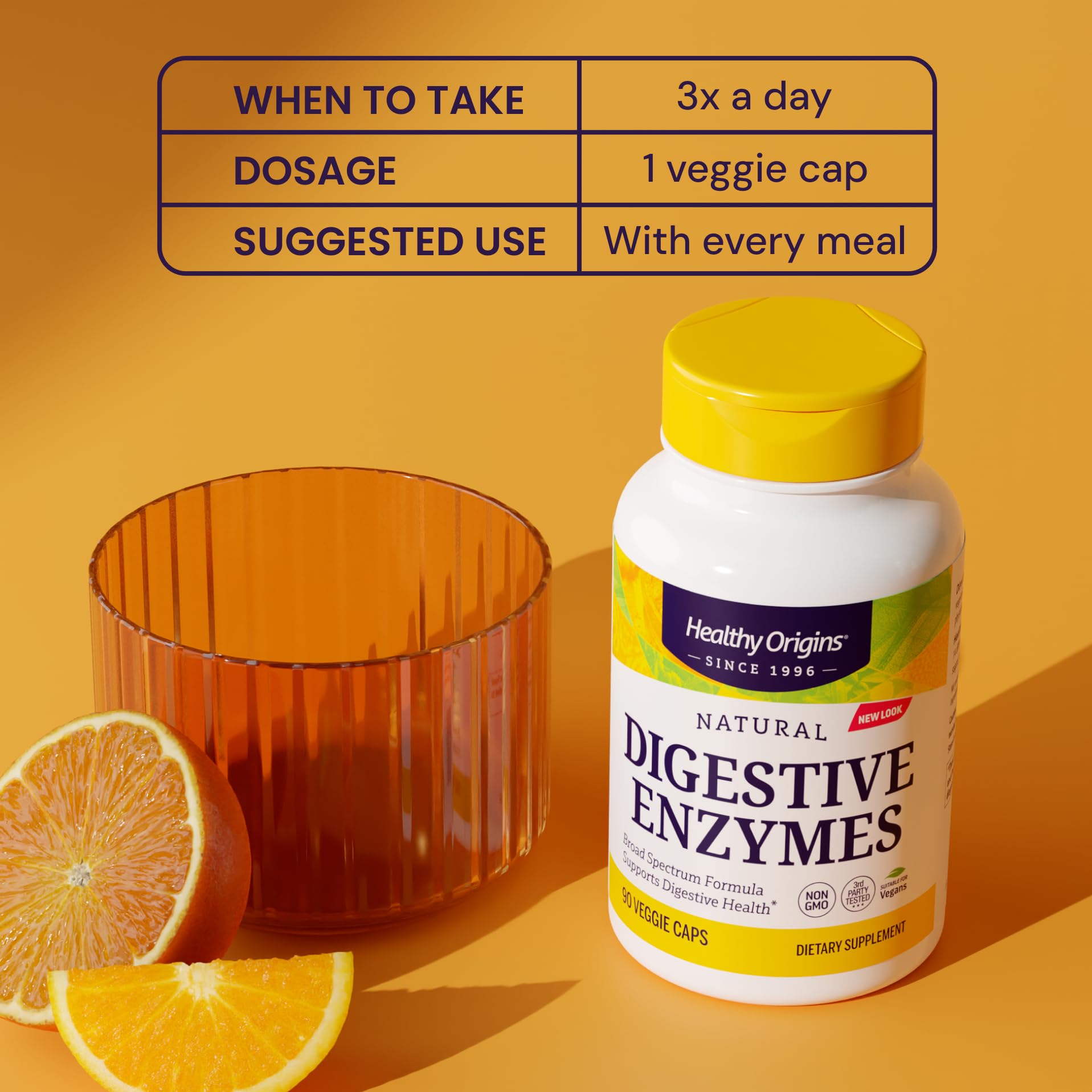 Healthy Origins Digestive Enzymes, 180 Veggie Capsules - Broad Spectrum, Multi-Enzyme Blend with Protease, Amylase & Lipase - Supports GI Comfort - Maple Wellness Supplements