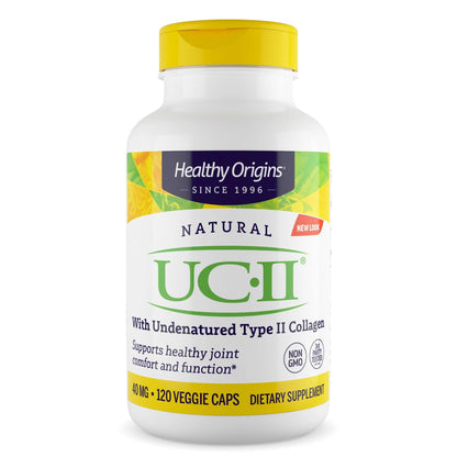Healthy Origins UC-II 40 mg (Undenatured Type II Collagen, Non-GMO, Gluten Free, Joint Support), 120 Veggie Caps - Maple Wellness Supplements