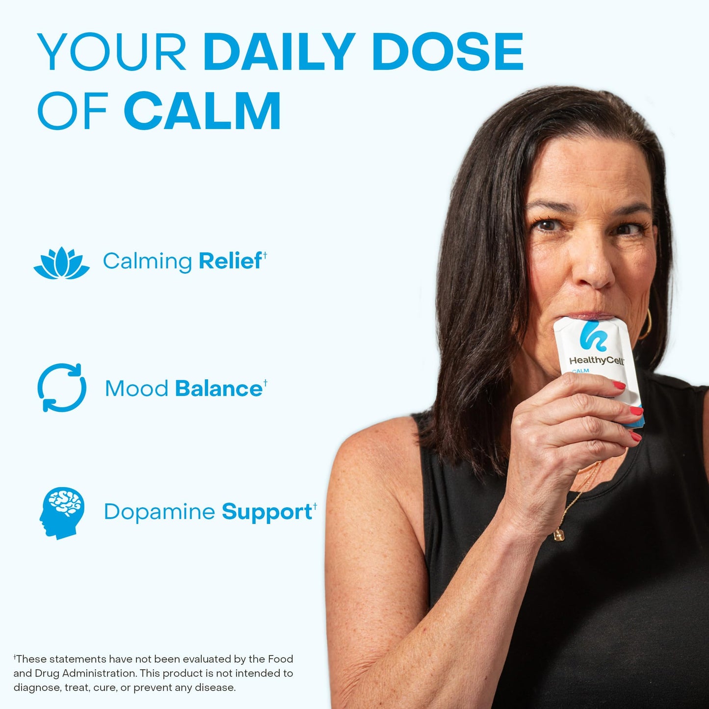 Healthycell Calm Mood Daily Liquid Supplement - Cortisol Manager & Mood Support Supplement for Stress with Ashwagandha, L-Theanine, Magnesium, 5-HTP, GABA & Saffron - 30 Gel Packs - Maple Wellness Supplements