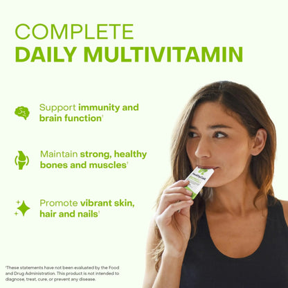 Healthycell Vegan Daily Multivitamin Liquid Supplement with Iron and Omega-3, 25+ Essential Vitamins, Minerals & Nutrients for Brain - Maple Wellness Supplements