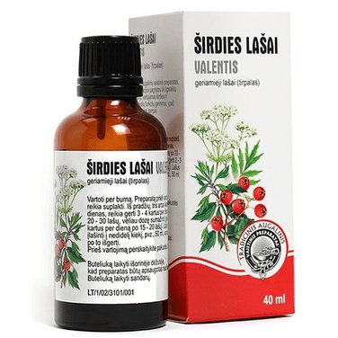Heart drops Valentis, 40 ml - Valerian tincture, Sedum tincture, Hawthorn Fruit Liquid extract - Maple Wellness Supplements