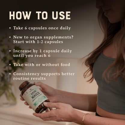Heart & Soil 100% Grass Fed & Finished Joint Support Supplement from Regenerative Cattle with Trachea, Scapula & Bone Marrow – Supports Joint Strength & Mobility – 3000mg – Glass Bottle – 180 Capsules - Maple Wellness Supplements
