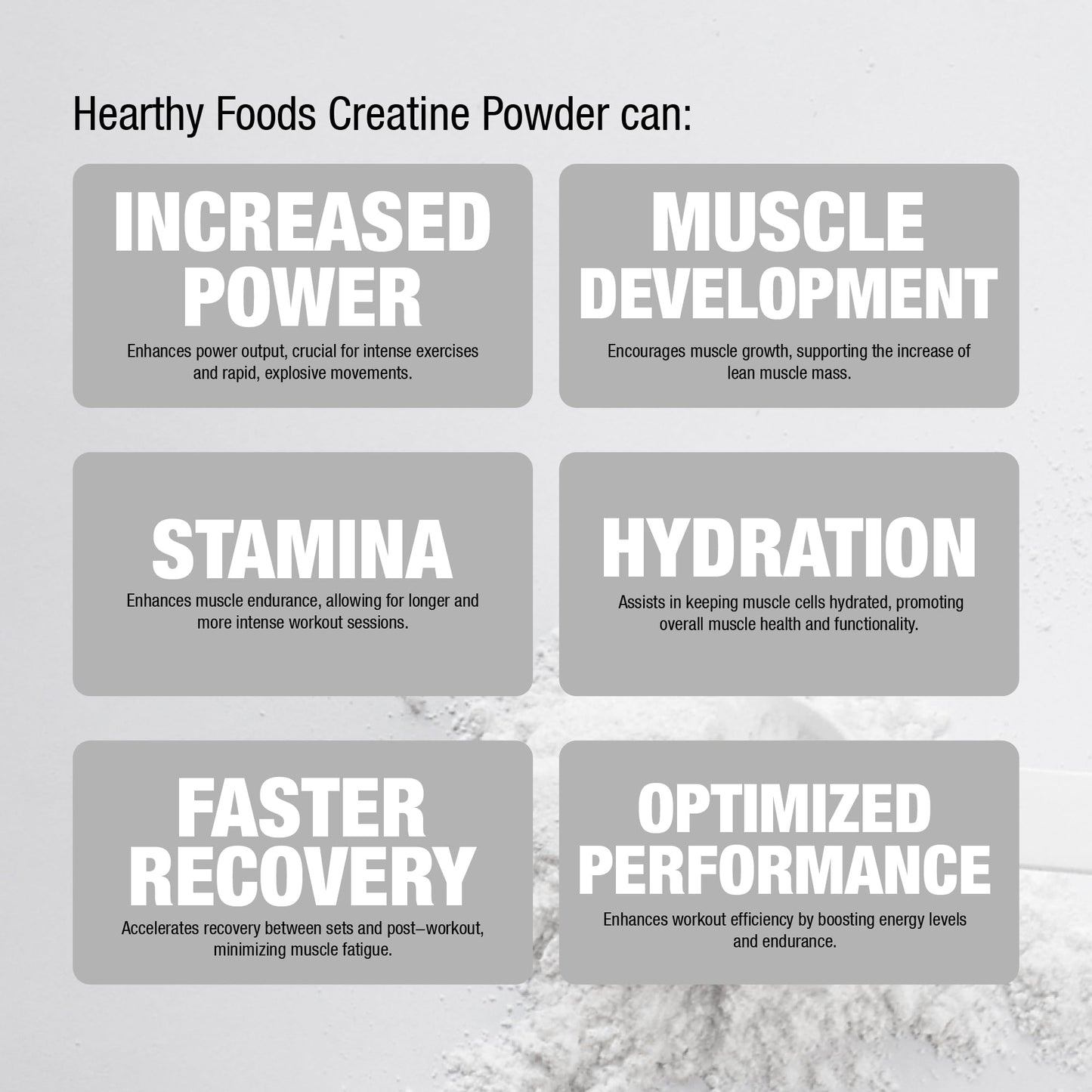 HEARTHY FOODS Creatine Monohydrate Micronized Powder 500G - 100 Servings, 5000mg Per Serving (5g) - for Men & Women Muscle Growth - Maple Wellness Supplements