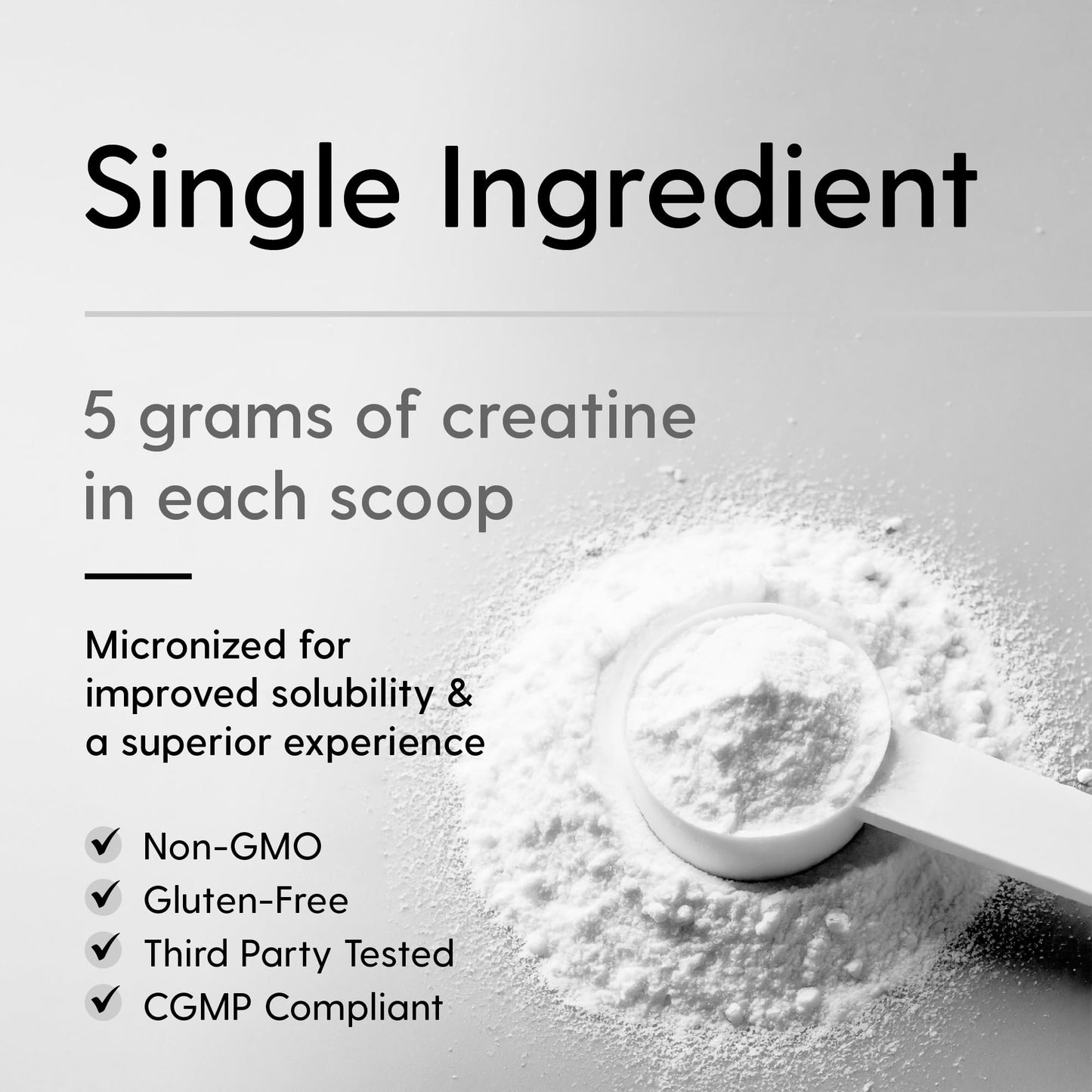 HEARTHY FOODS Creatine Monohydrate Micronized Powder 500G - 100 Servings, 5000mg Per Serving (5g) - for Men & Women Muscle Growth - Maple Wellness Supplements