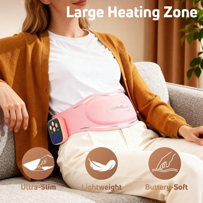 Heating Pad for Period Cramps, Portable Heating Pad for Back - Instant Soothing Menstrual Cramp Relief, Cordless Heating Pads Rechargeable with 5000mAh Battery, 6 Heat Settings, 10-99 Mins Timer - Maple Wellness Supplements