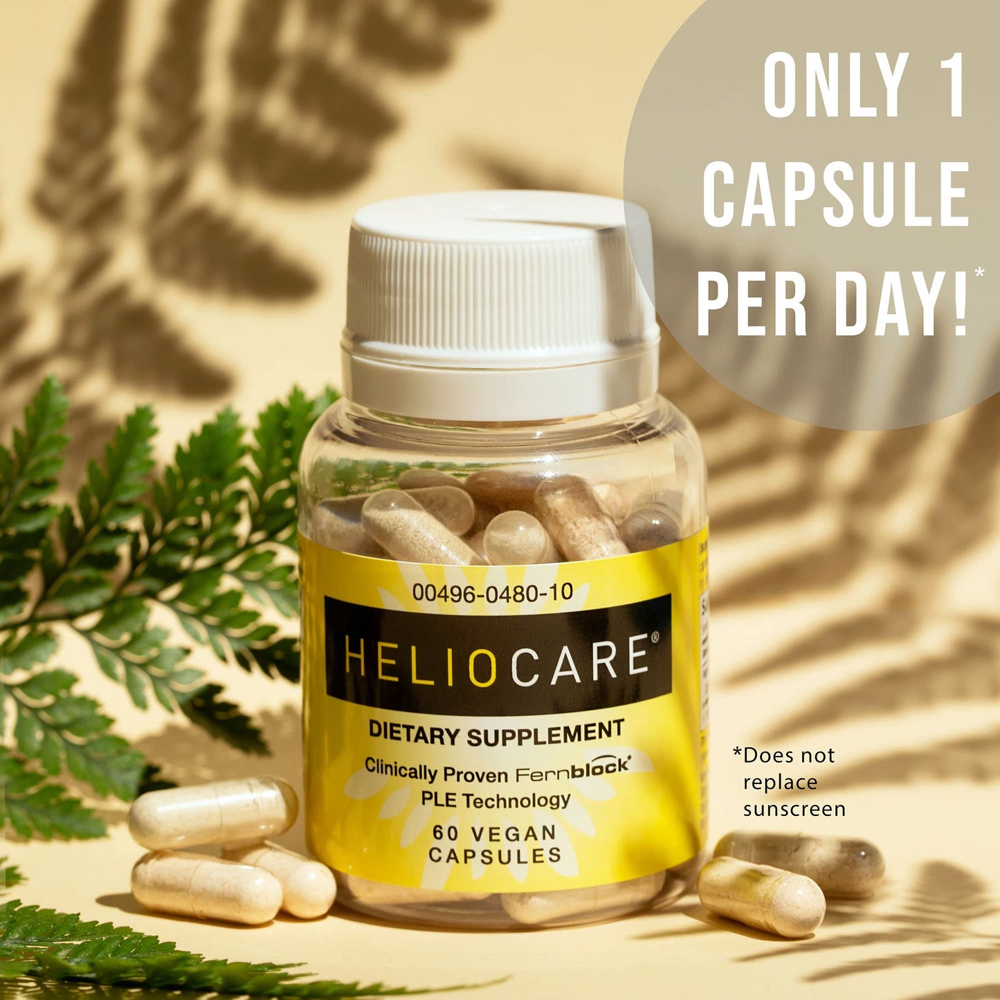 Heliocare Skin Care Dietary Supplement: 240mg Polypodium Leucotomos Extract Pills - Antioxidant Rich Formula with Fernblock - Maple Wellness Supplements