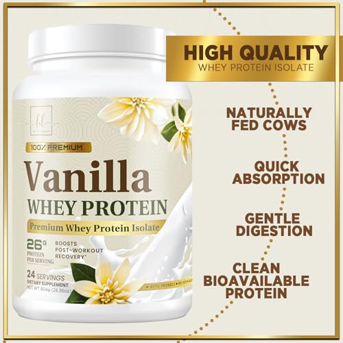 Hello Lovely! Whey Protein Powder, Vanilla Flavored Whey Isolate with 26g Protein - Maple Wellness Supplements