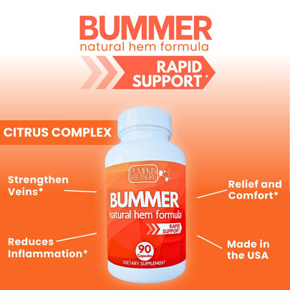 Hem Knockout Fast-Acting Hemorrhoid Pills - Internal Relief Supplement for Pain, Swelling & Bleeding - Natural Vein Support Formula - 90 Day Supply - Made in USA - Maple Wellness Supplements