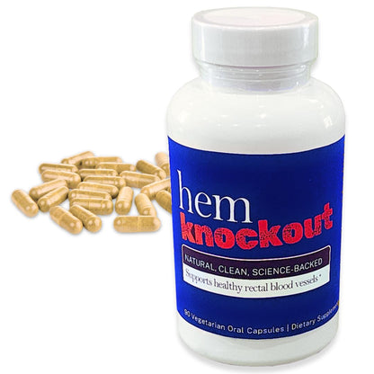 Hem Knockout Internal Hemorrhoid Relief Supplement- Fast-Acting Pills for Pain, Swelling & Bleeding - Natural Vein Strengthening Formula - 90 Day Supply - Made in USA - Maple Wellness Supplements