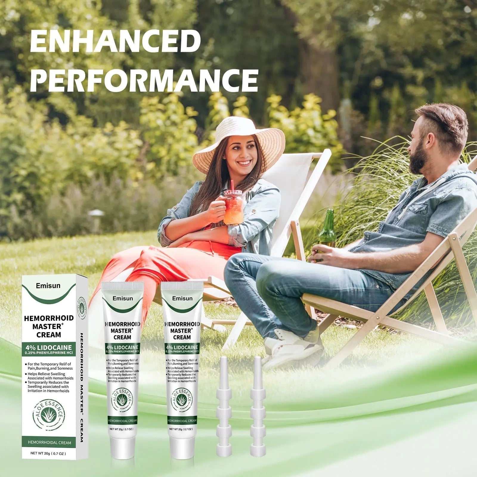 Hemorrhoid & Fissure Ointment, Hemorrhoid Treatment and Hemorrhoid Cream with Lidocaine 4% and Phenylephrine HCI for Fast Relief of Pain, Swelling, Itching, Burning, Hemorrhoidal treatment, 2 Pack-J2 - Maple Wellness Supplements