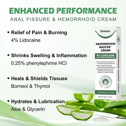 Hemorrhoid & Fissure Ointment, Hemorrhoid Treatment and Hemorrhoid Cream with Lidocaine 4% and Phenylephrine HCI for Fast Relief of Pain, Swelling, Itching, Burning, Hemorrhoidal treatment, 2 Pack-J2 - Maple Wellness Supplements