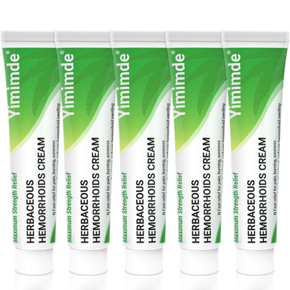 Hemorrhoid Treatment Ointment - Tubesmaximum Strength - Fast Relief from Pain, Itching, Burning, Swelling & Fissures | Natural Aloe & Vitamin E | Travel-Friendly10g x 5 Pieces Tubes - (1.76 Oz) - Maple Wellness Supplements