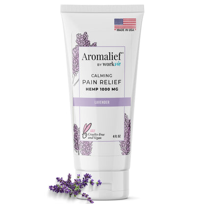 Hemp Cream with Lavender Aromatherapy - 1000MG Made in USA - Muscle & Joint Relief - Menthol, Glucosamine, Chondroitin MSM - Vegan - Maple Wellness Supplements