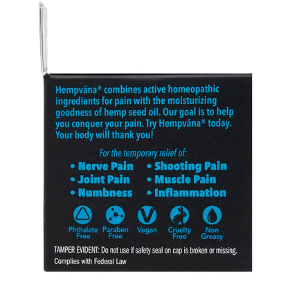 Hempvana Platinum Ultra-Strength Nerve Relief Cream w/100% Pure Hemp Seed Oil, AS-SEEN-ON-TV, Relieves Nerve Pain, Shooting Pain, Tingling, Muscle Cramps, Joint Pain, Tingling, Crawling Sensations - Maple Wellness Supplements