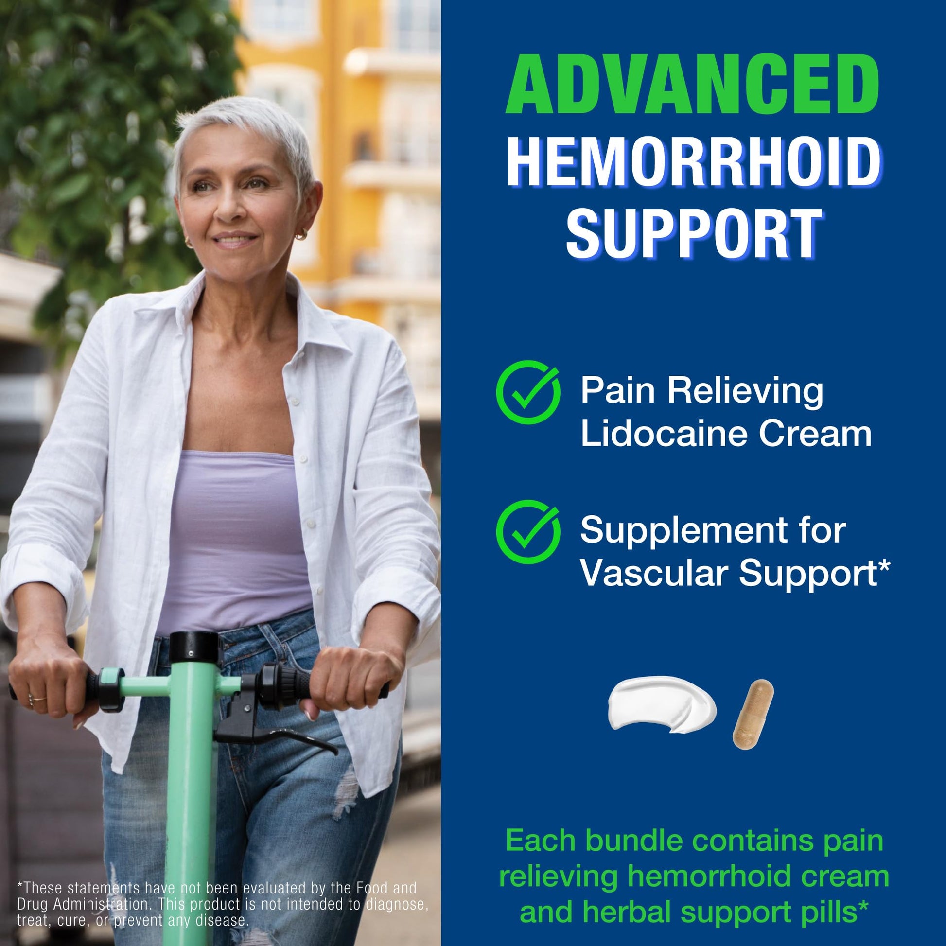 HemRid Max and Maximum Strength Lidocaine Cream - Hemorrhoid Relief Bundle for Fast Internal & External Support - Hemorrhoid Pills & Hemorrhoidal Lidocaine Cream for Rapid Comfort & Soothing Care - Maple Wellness Supplements