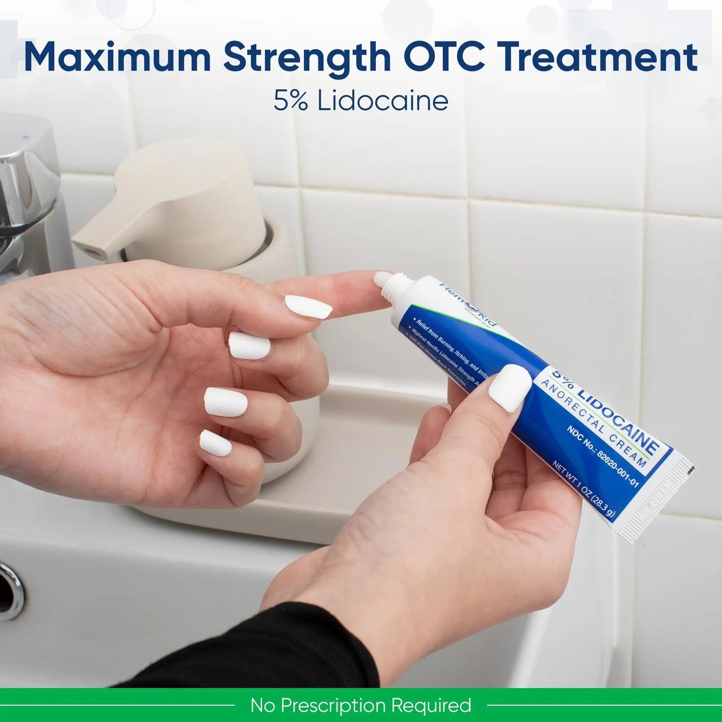 HemRid Maximum Strength Lidocaine Cream for Pain Management. Fast-Acting Hemorrhoid Solution with 5% Lidocaine. Instant Anal Itch and Numbing Effect - Maple Wellness Supplements